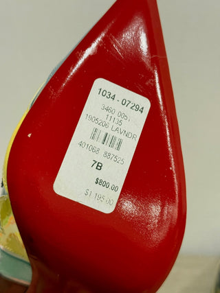 NWOT Christian Louboutin Explotek 100 Zigzag Metallic Leather Pumps Multi US 7