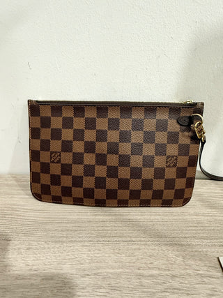 Louis Vuitton neverfull MM damier ebene tote bag with pouch, MM