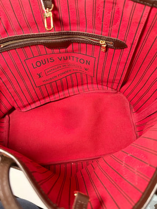 Louis Vuitton neverfull MM damier ebene tote bag with pouch, MM