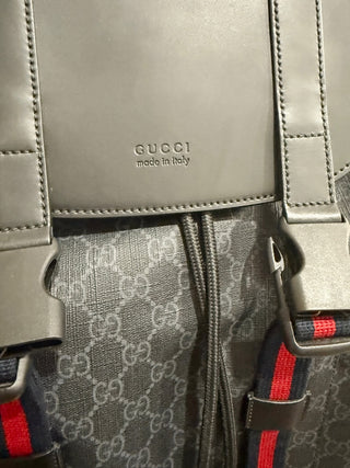 Gucci large monogram print backpack for notebook