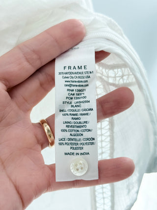 Frame linen eyelet top, XS