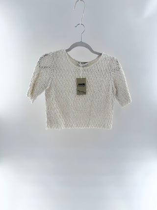 Alexis textured crop top with sequins, XS