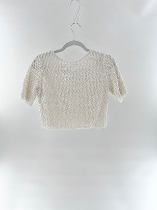 Alexis textured crop top with sequins, XS