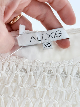 Alexis textured crop top with sequins, XS