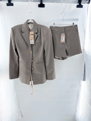 Meshki mila blazer and radley shorts plaid, XS