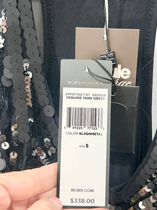 BCBG Max azria black  embellished mini dress, s