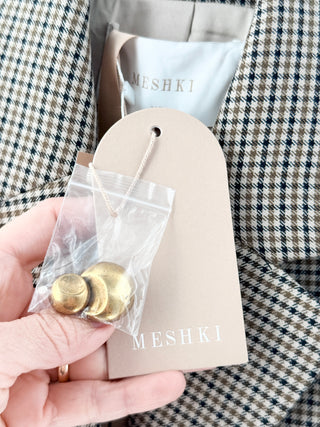 Meshki mila blazer and radley shorts plaid, XS