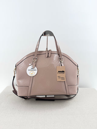 Gucci microguccissima patent large satchel bag