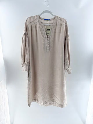 J.McLaughlin Beige linen tunic shirt dress, XL