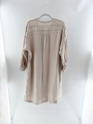 J.McLaughlin Beige linen tunic shirt dress, XL