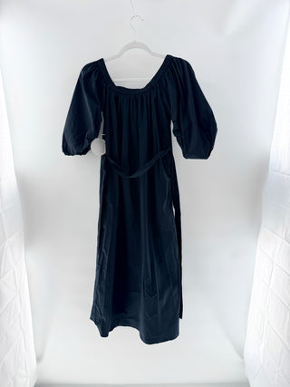 Staud Puff-Sleeve Front-Buttoned Maxi Dress, XS