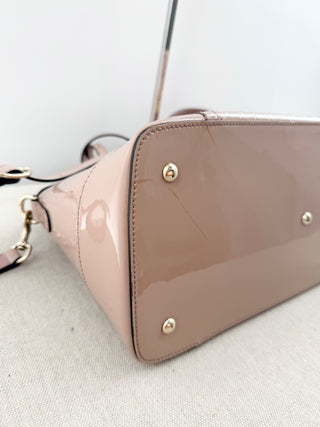 Gucci microguccissima patent large satchel bag