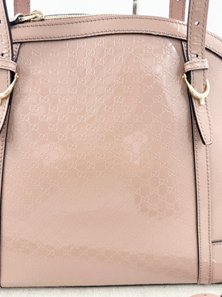 Gucci microguccissima patent large satchel bag