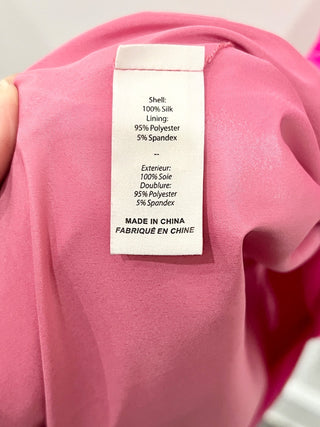 Cinq a sept galena hot pink midi dress with strass tassles, 8