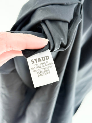 Staud Puff-Sleeve Front-Buttoned Maxi Dress, XS