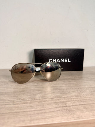 Chanel chanel 4189 aviator metal sunglasses