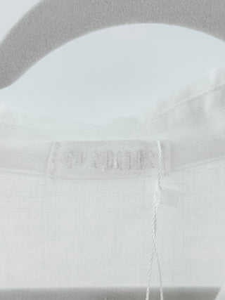 CP shades White linen button-front maxi dress, M