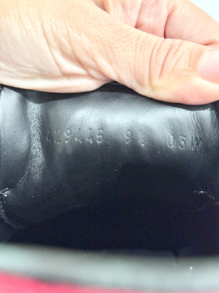 Gucci Ace GG Supreme Monogram Low Top Sneakers Black Gray Mens Size US 9.5