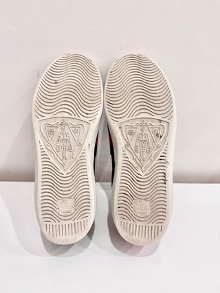 Gucci Ace GG Supreme Monogram Low Top Sneakers Black Gray Mens Size US 9.5