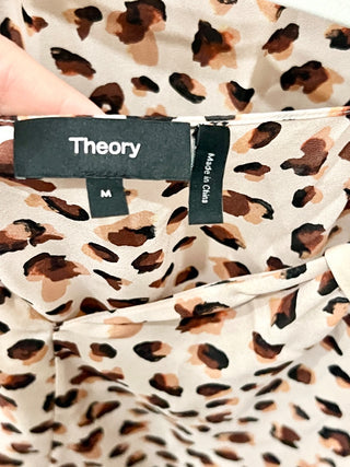 Theory silk animal ;print set: tank top and midi skirt, top M / skirt 6