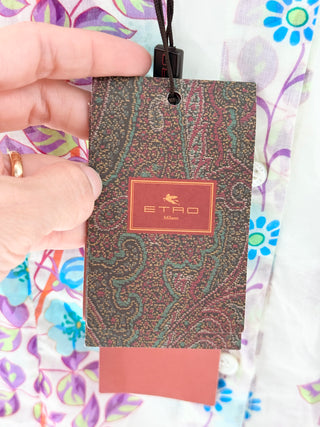 Etro floral button down blouse, IT 36 / 0 US