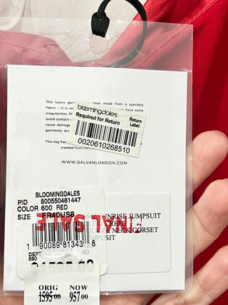 Galvan London red jumpsuit, 8