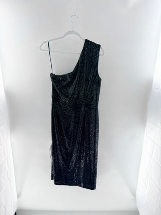 Dress the population Sequined Off-Shoulder Midi Dress, L