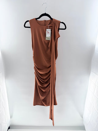 Black Halo Ruched Sleeveless Sheath Dress, 10