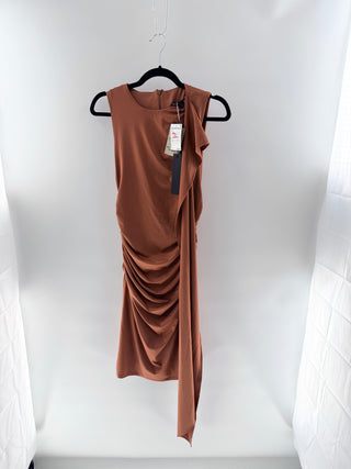 Black Halo Ruched Sleeveless Sheath Dress, 10