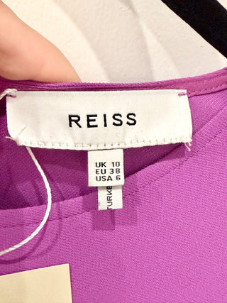 Reiss purple wrap sash midi dress, 6