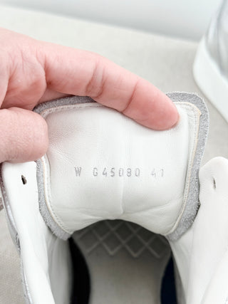 Chanel metallic high top leather CC sneakers, 41