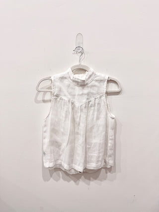 Bella Dahl White Sleeveless Top, XS