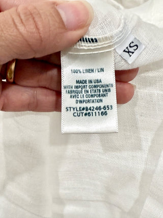 Bella Dahl White Sleeveless Top, XS