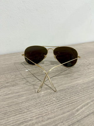 Ray Ban gold metal mirror lens aviator sunglasses