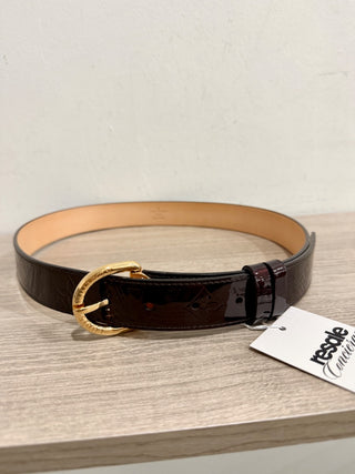 Louis Vuitton patent leather embossed belt, 80/32