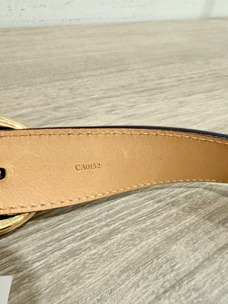 Louis Vuitton patent leather embossed belt, 80/32