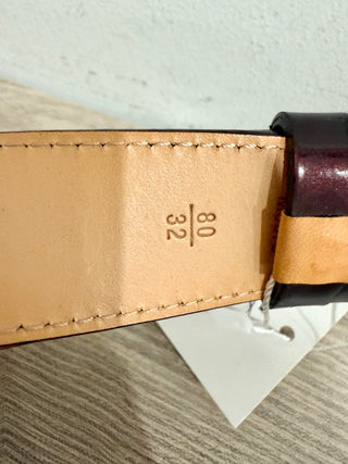 Louis Vuitton patent leather embossed belt, 80/32