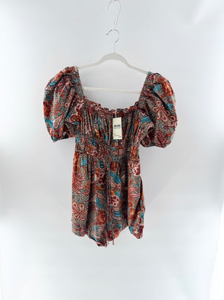 Ulla Johnson Printed Ruffled Mini Dress, 6