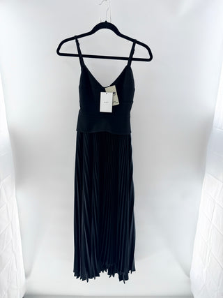 A.L.C. sleeveless kinit and satin pleated maxi dres, 8