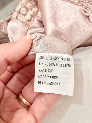 Stella Couture formal beaded mesh gown dress, 14