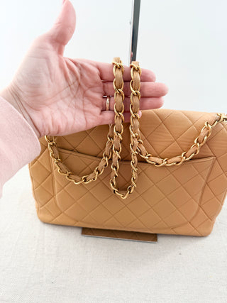 Chanel quilted leather single flap jump bag, jumbo