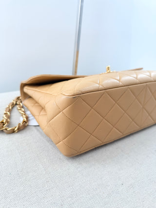 Chanel quilted leather single flap jump bag, jumbo