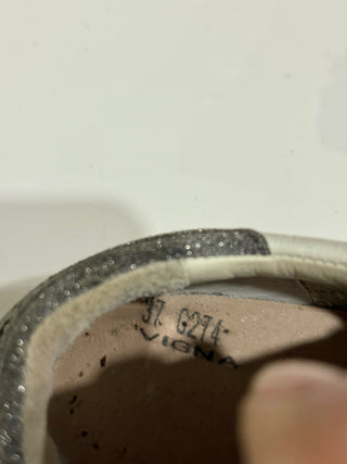 Golden Goose Super-Star Leather Sneakers White with Silver Trim Women's EU 37