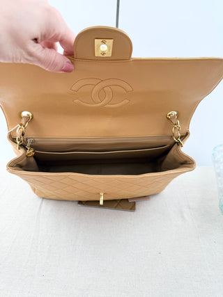 Chanel quilted leather single flap jump bag, jumbo