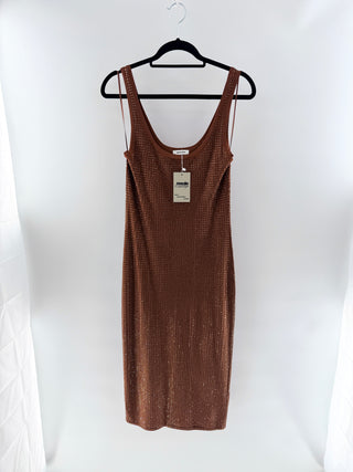 Sandro elastic beaded midi dress, S