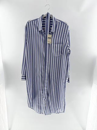 Rails striped shirt midi dress, L