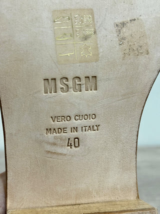 MSGM Floral-Print Canvas Slip On Loafers Flat Multicolor Women's Size EU 40