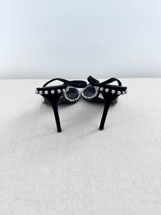 Alexander Wang suede and crystals high heel sandals, 39.5