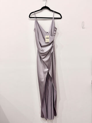 n.a. high low sleeveless ruched maxi dress, 10