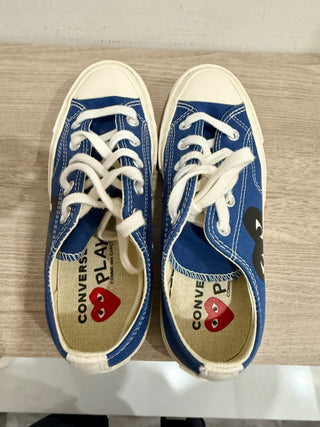 NWOT Converse x Comme Des Garçon Chuck 70 OX "CDG Play" Sneakers Blue White 3